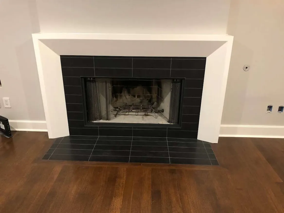 Fireplace remodel detail in Pierce County Washington