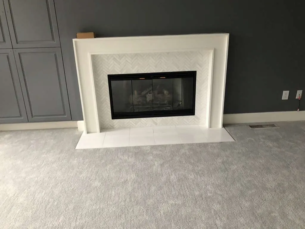 Updated fireplace remodel in Pierce County Washington