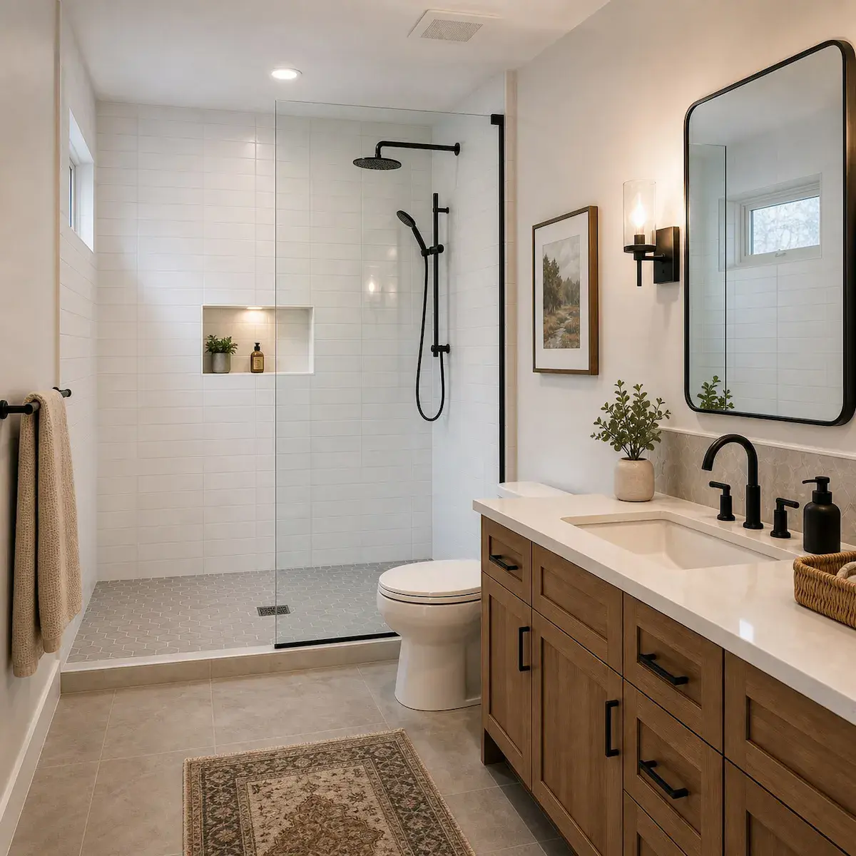 Walk-in shower remodel in Puyallup Washington