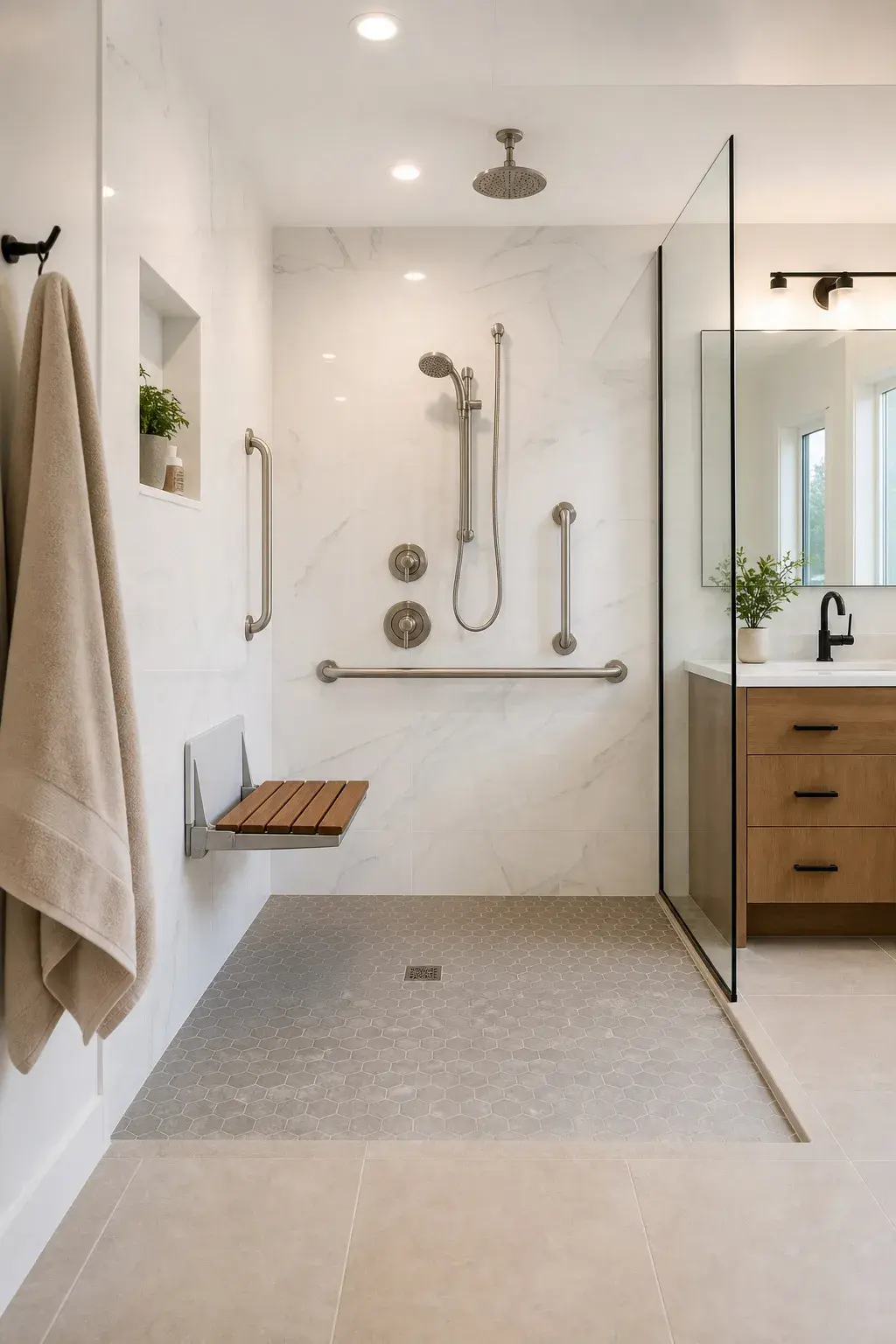 ADA compliant shower remodel in Tacoma Washington