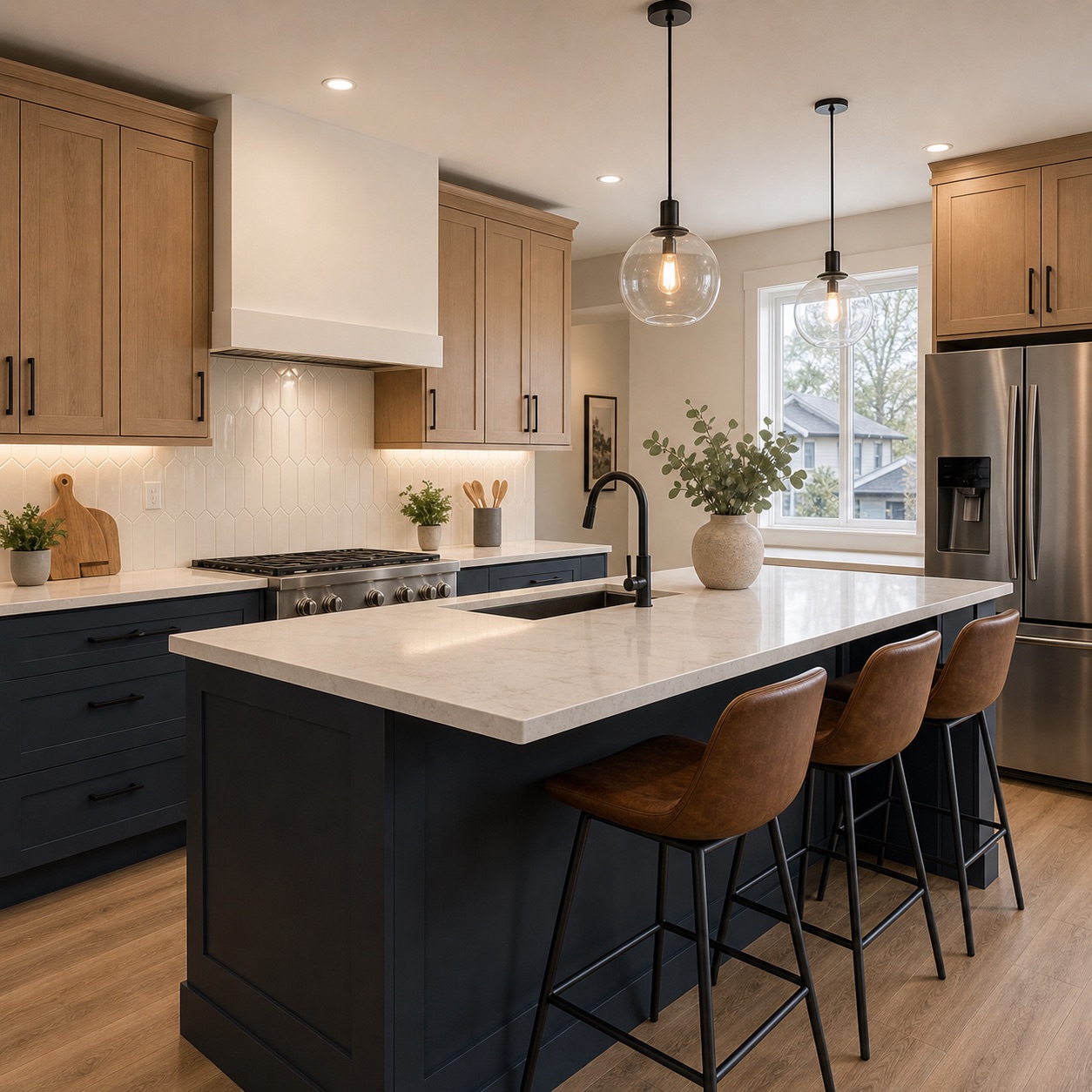 Two tone kitchen remodel in Auburn Washington