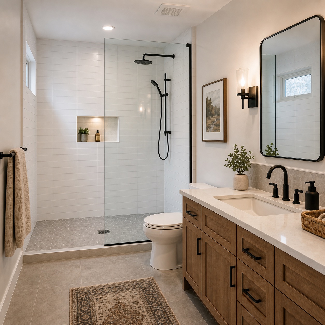Walk-in shower remodel in Puyallup Washington
